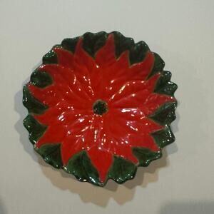 Vintage Poinsettia Bowl 1967